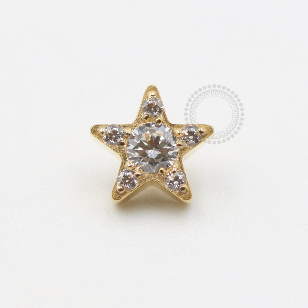TN640 Topo Estrela Crevejada Titanio Pvd Gold