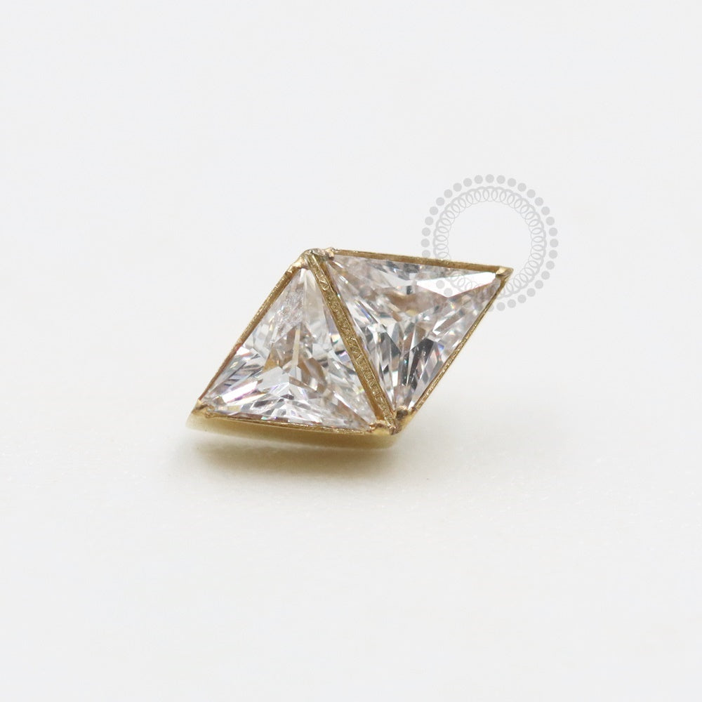 TN657 Diamond Top Titanium PVD Gold