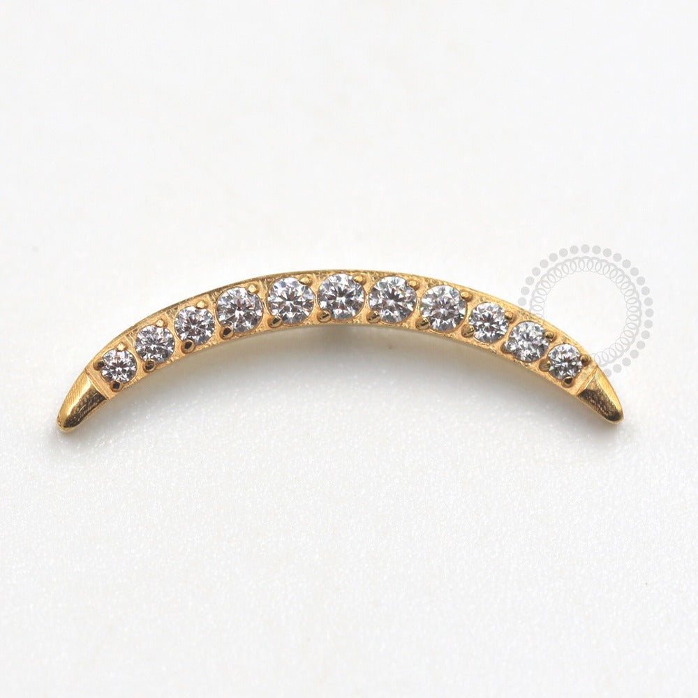 TN669 Top Cluster Fine Zirconia Titanium Pvd Gold