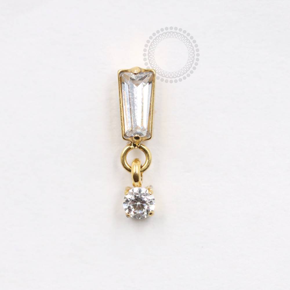 TN755 Crystal Top With Pendant Point Light Titanium Pvd Gold