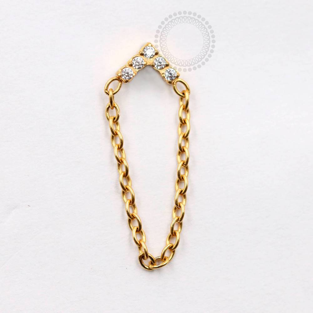 TN867 V Top With Pendant Titanium Pvd Gold