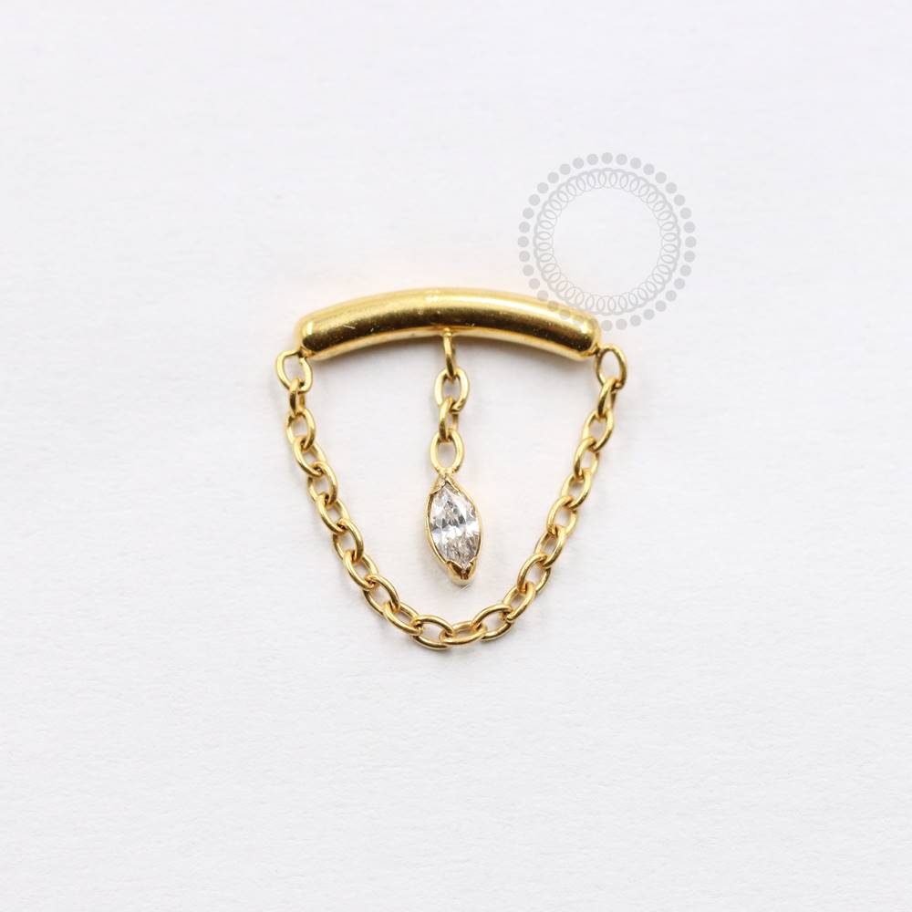 TN899 Top Arch With Pendant Point Light Titanium Pvd Gold