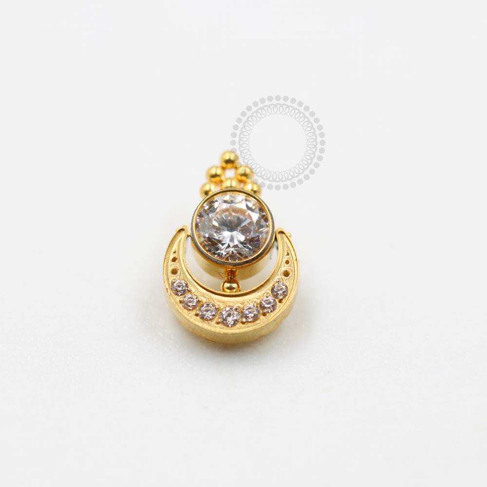 TN962 Moon Topper with Light Point and Titanium PVD Gold Spheres Prop