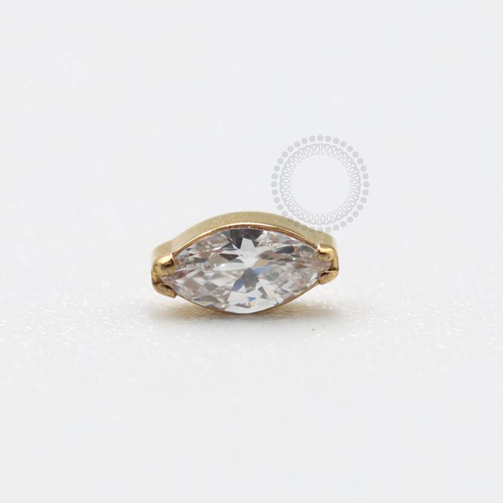 TN883 Crystal Top Titanium Pvd Gold