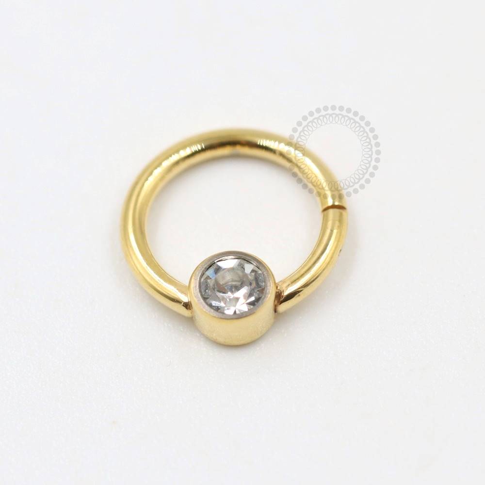 TN295 Zirconia Flat Segment Titanium Pvd Gold