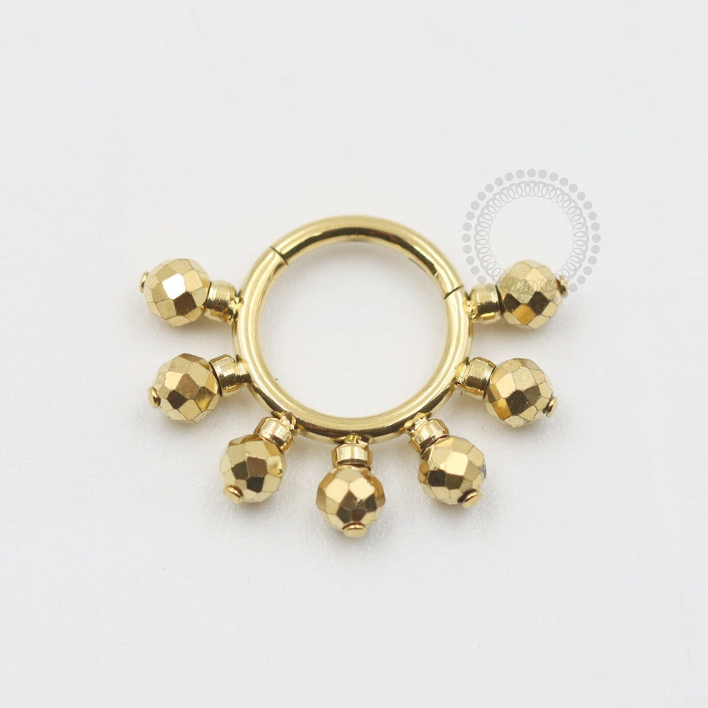 TN548 Articulated Segment With Titanium Balls Pvd Gold