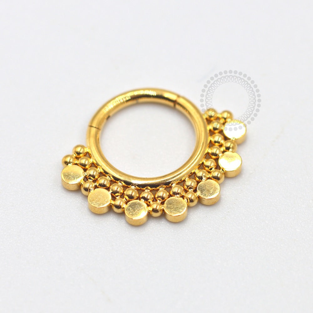 TN661 Indian Segment Titanium Pvd Gold
