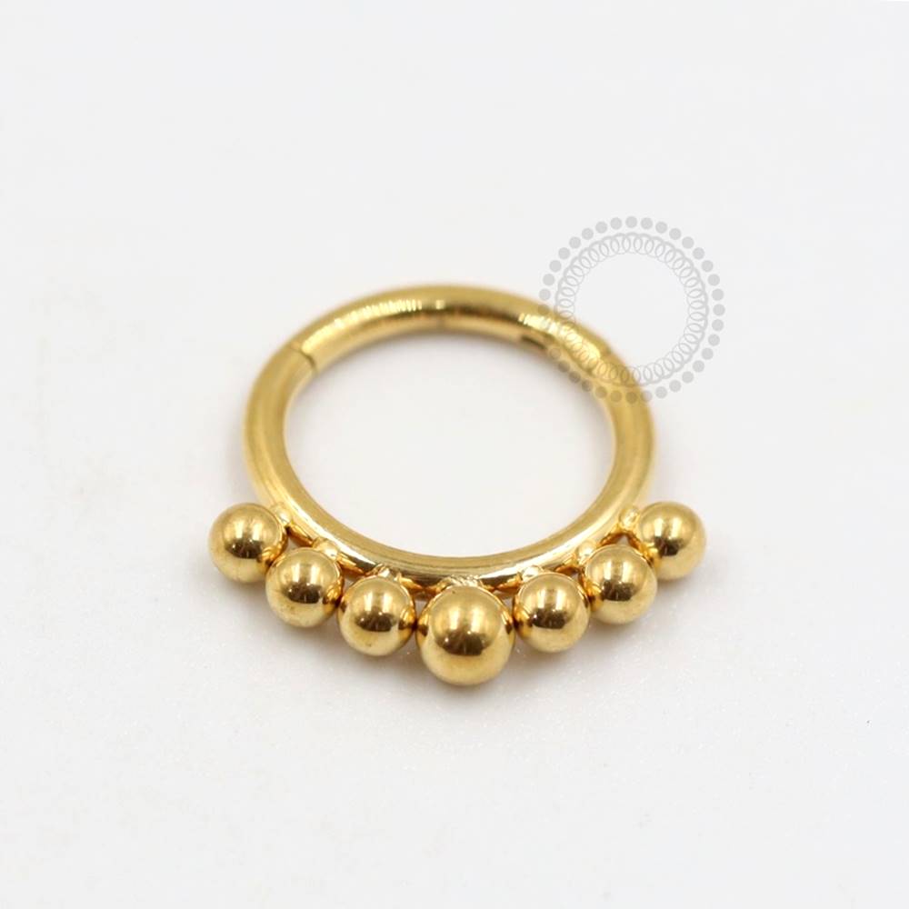 TN220 Segment 7 Spheres Titanium Pvd Gold