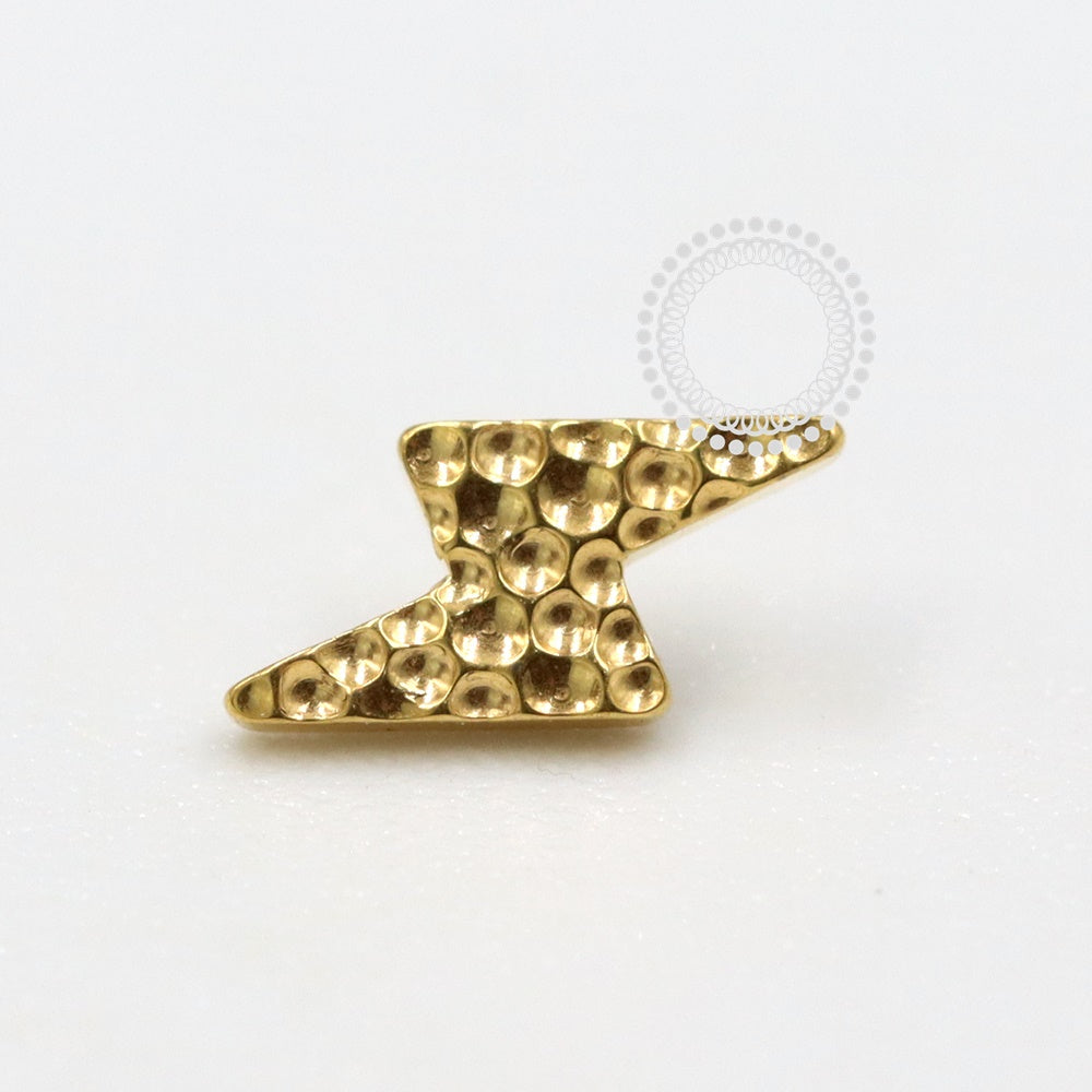TN1051 Mini Spoke Top Hammered Titanium Pvd Gold
