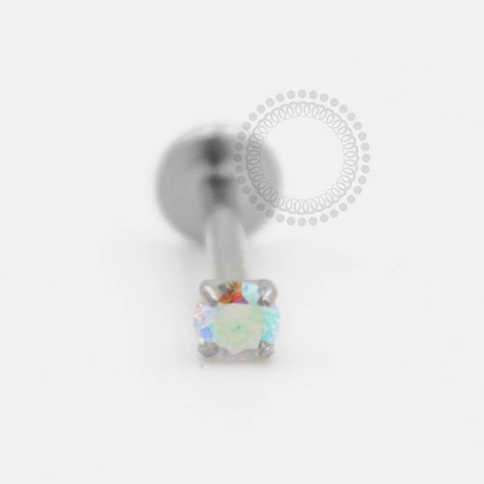 TN366 Labret Mounted Titanium CZ Boreal