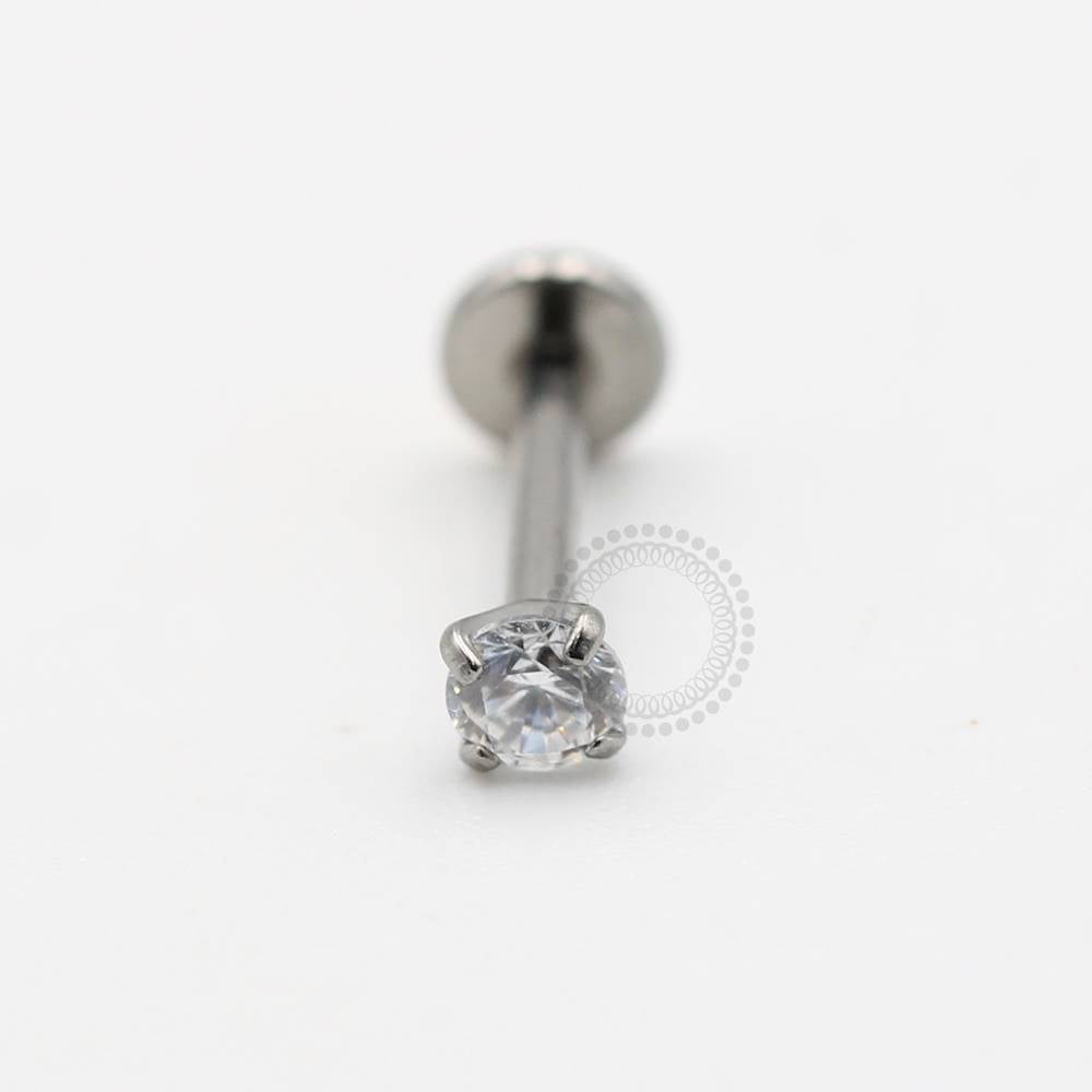 TN54 Labret Stone CZ Titanium
