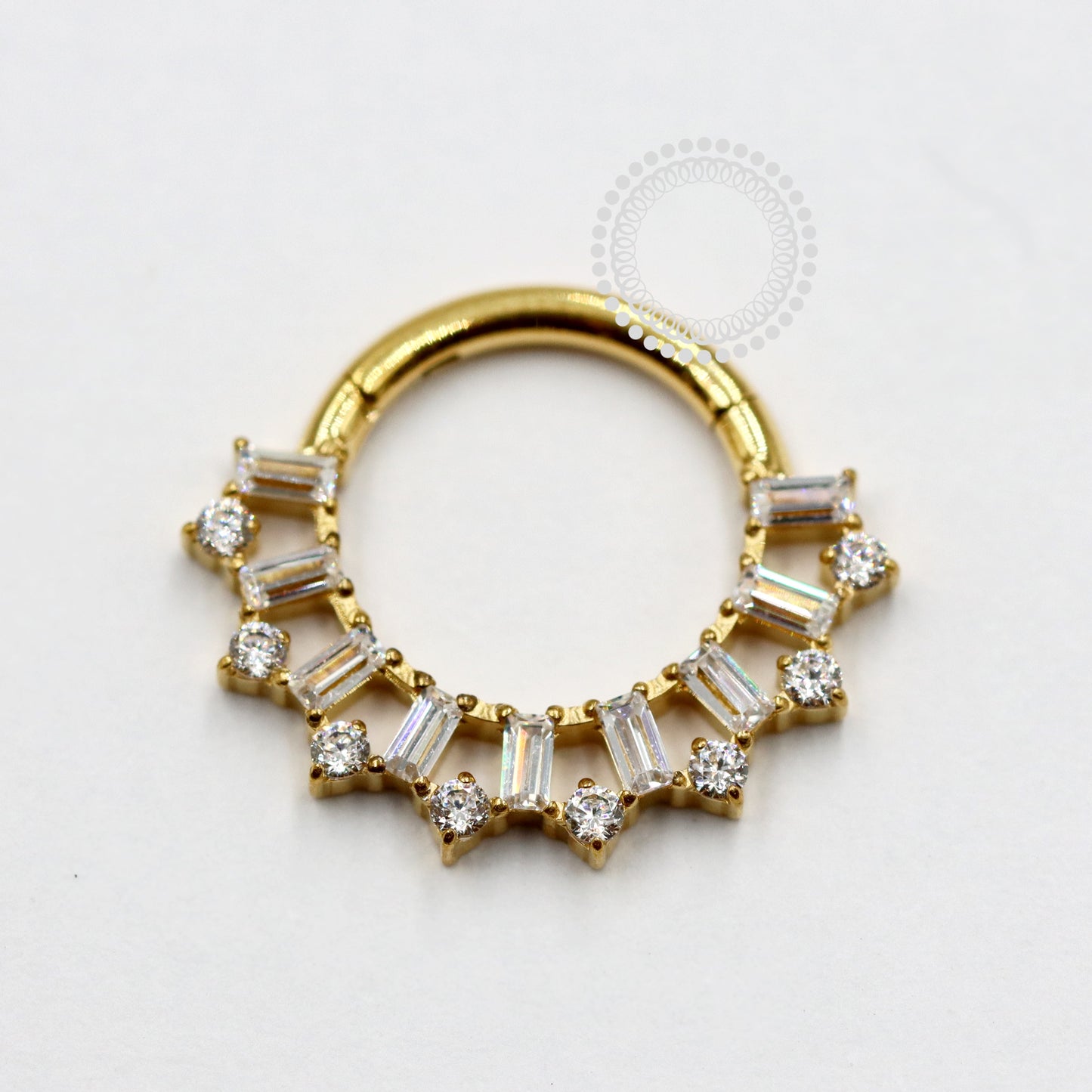 TN1099 Delicate Segment Zirconias Titanium PVD Gold