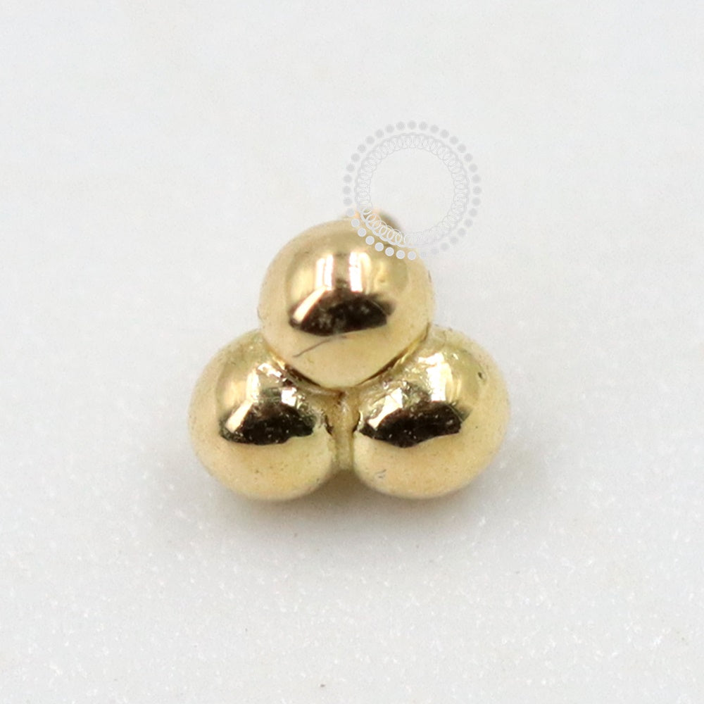 OR78 Topo Micro Trinity Esferas Ouro 18K
