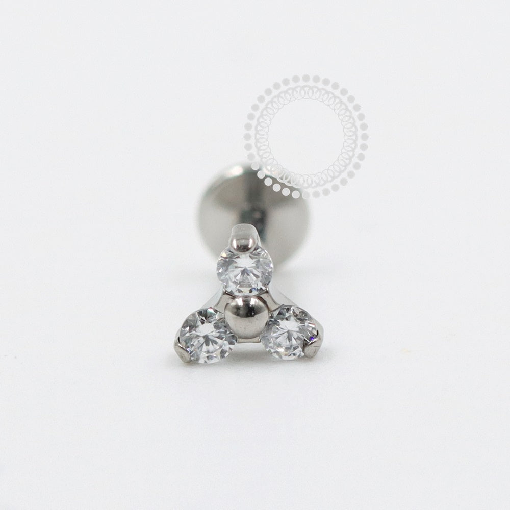 PB121 Labret Trinity Steel 316L