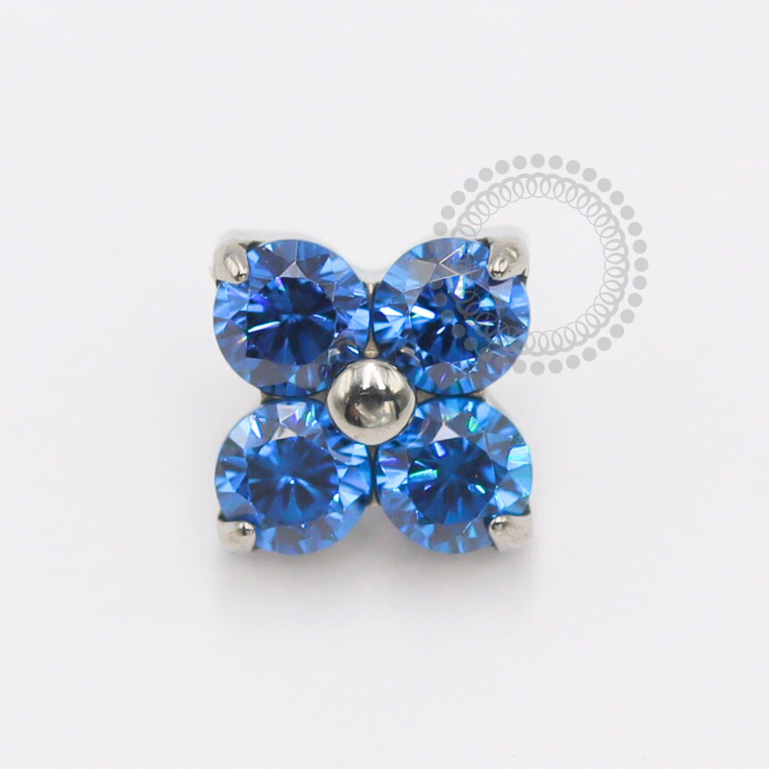 TN1899 Top Blue Sapphire Zirconia Titanium ASTM F-136
