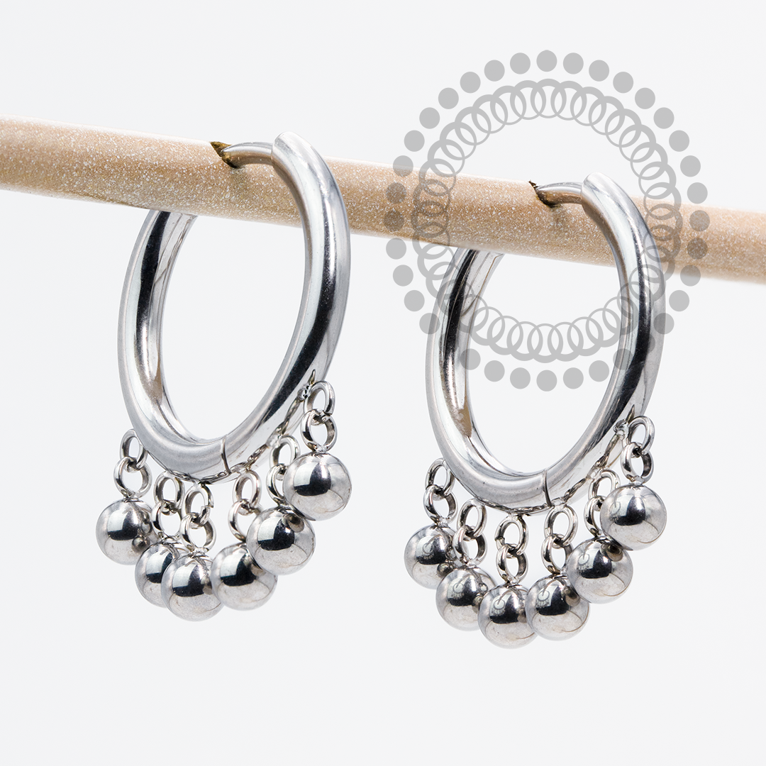 TN2029 Brinco Argola Esfera Titânio ASTM F136