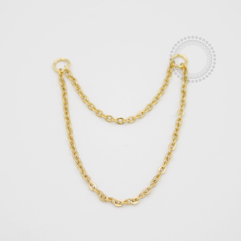 PVD31 Double Steel Chain Pvd Gold