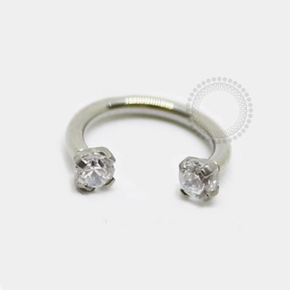 TN32 Horseshoe Zirconia Stone Titanium