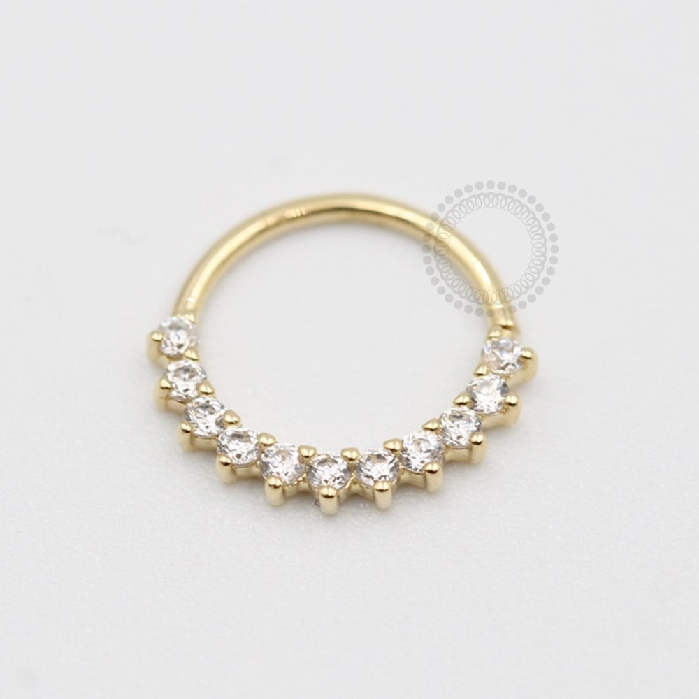 OR29 Argola Cravejada Frontal Ouro 18k (0,035g)