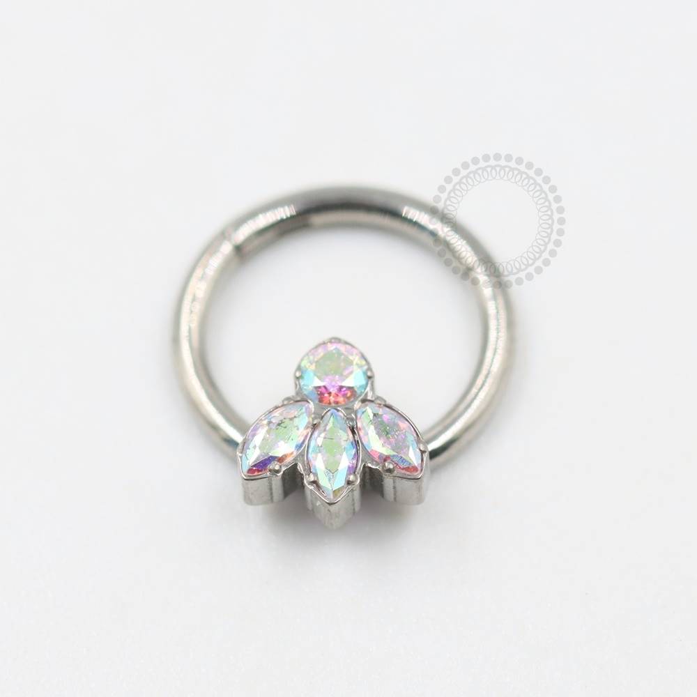 TN284 Front Segment 3 Petals Titanium
