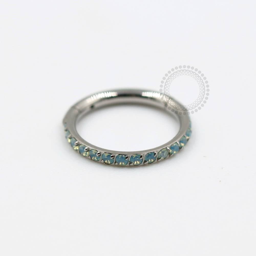 TN309 Opalite Green Titanium Studded Segment