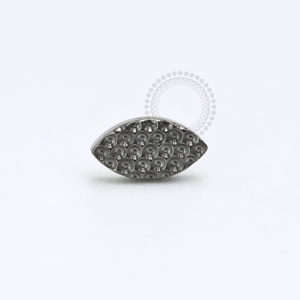 TN1145 Top Navete Punaise martelée Titane ASTM F-136