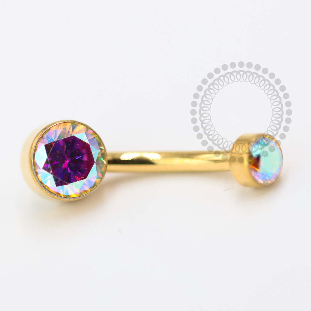TN1500 Navel Flat Titânio PVD Gold