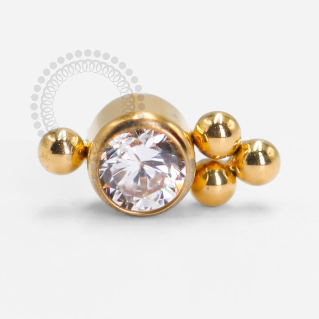 TN1451 Top Light Point 3 Spheres Titanium PVD Gold
