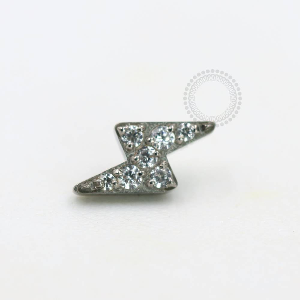 TN828 Luxury CZ Titanium Studded Radius Top