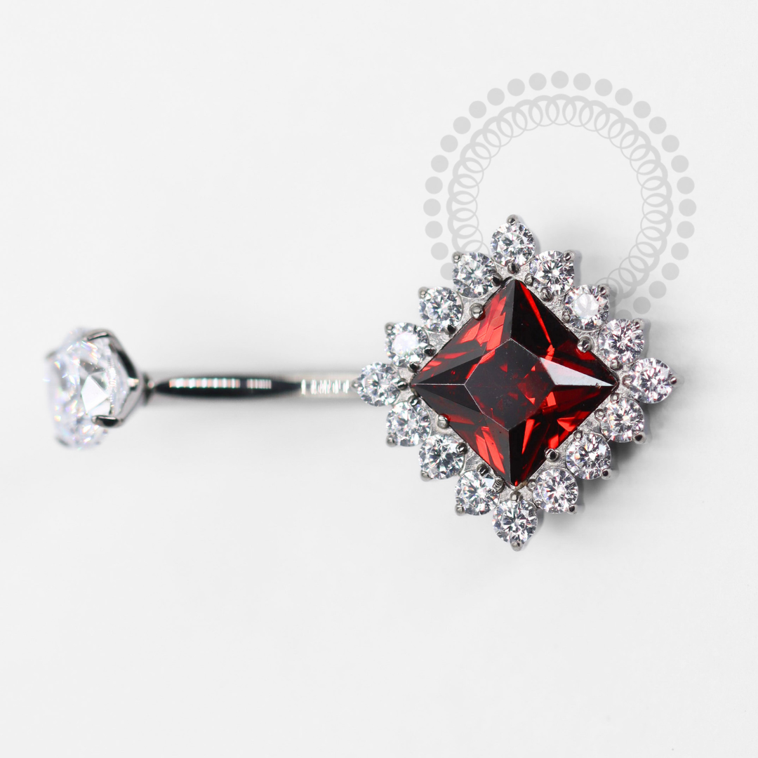 TN1450 Navel Rhombus Luxury Crystal Titanium ASTM F-136