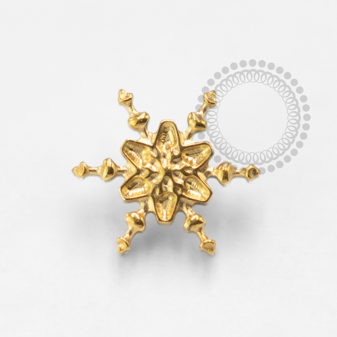 TN1642 Topo Floco de Neve Mini Titanio PVD Gold