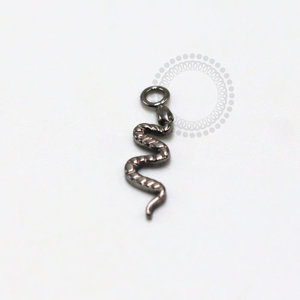 TN1153 ASTM F-136 Titanium Snake Pendant