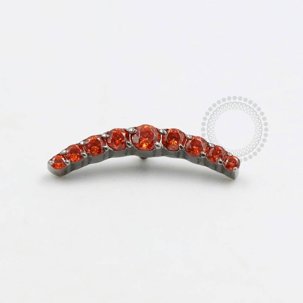 TN160-2 Cluster Top 9 CZ Orange Titanium