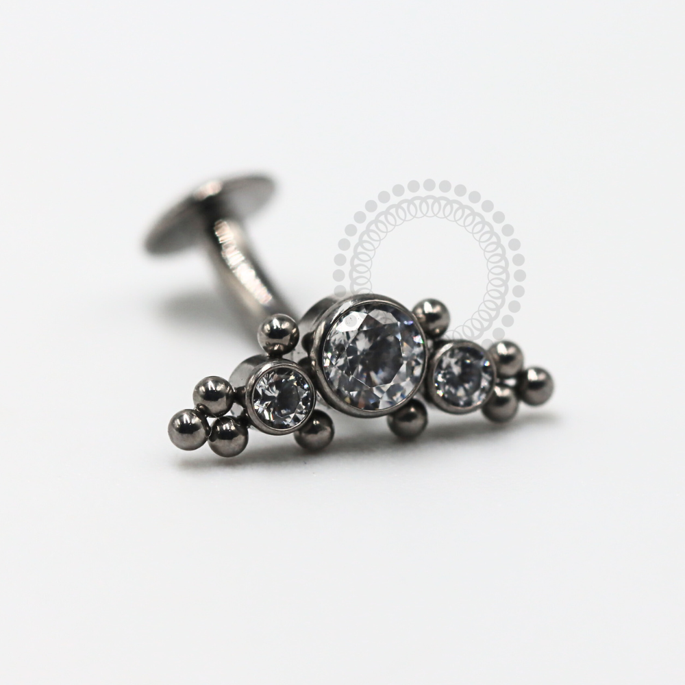 TN1151 Navel Push Pin Cluster Titanium ASTM F-136