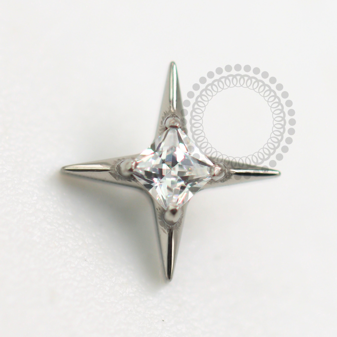 TN1604 Topo Estrela 4 Pontas Zirconia Titânio ASTM F-136