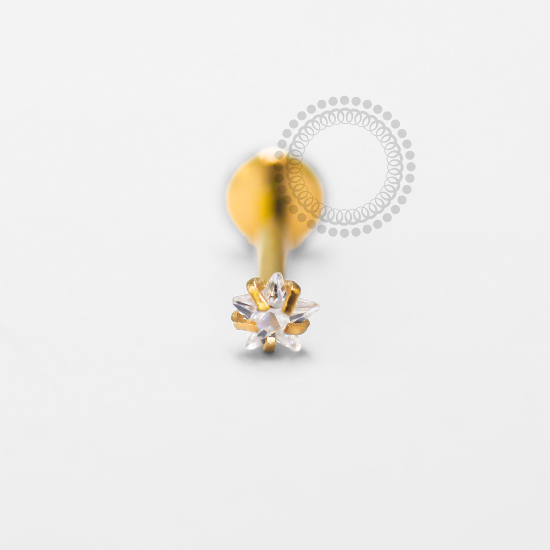 TN1673 Labret Estrela Titânio PVD Gold