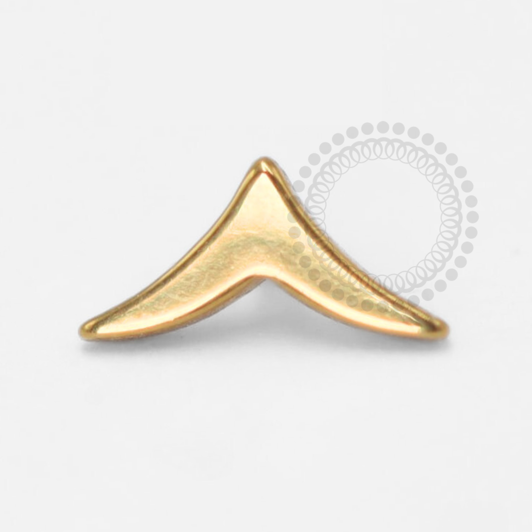 TN1394 Mustache Top Titanium PVD Gold