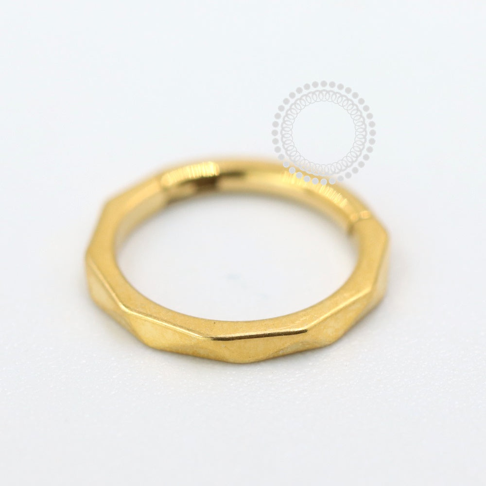 TN1086 Geometric Segment Titanium PVD Gold