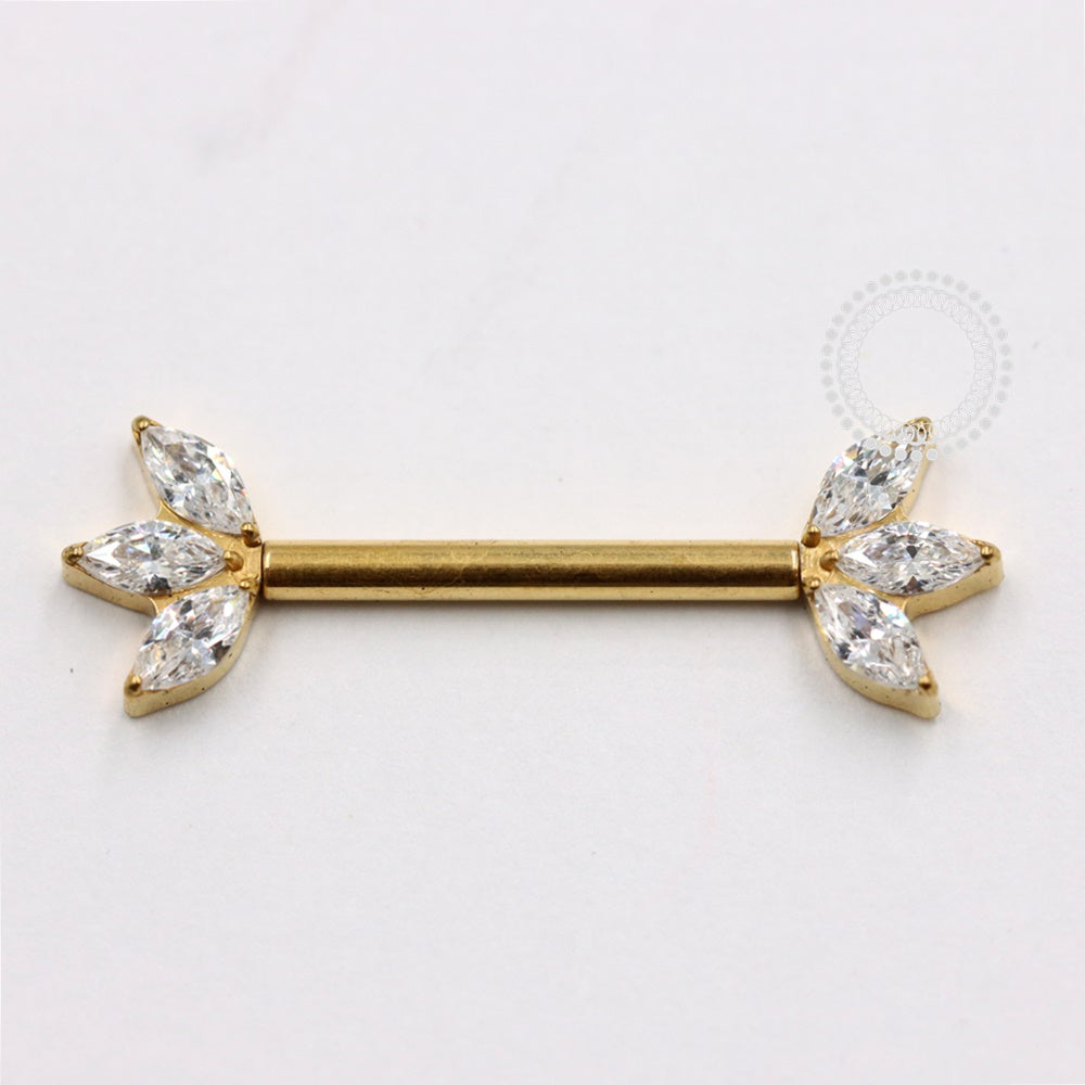 TN1120 Nipple Trinity Navetes Titanium PVD Gold