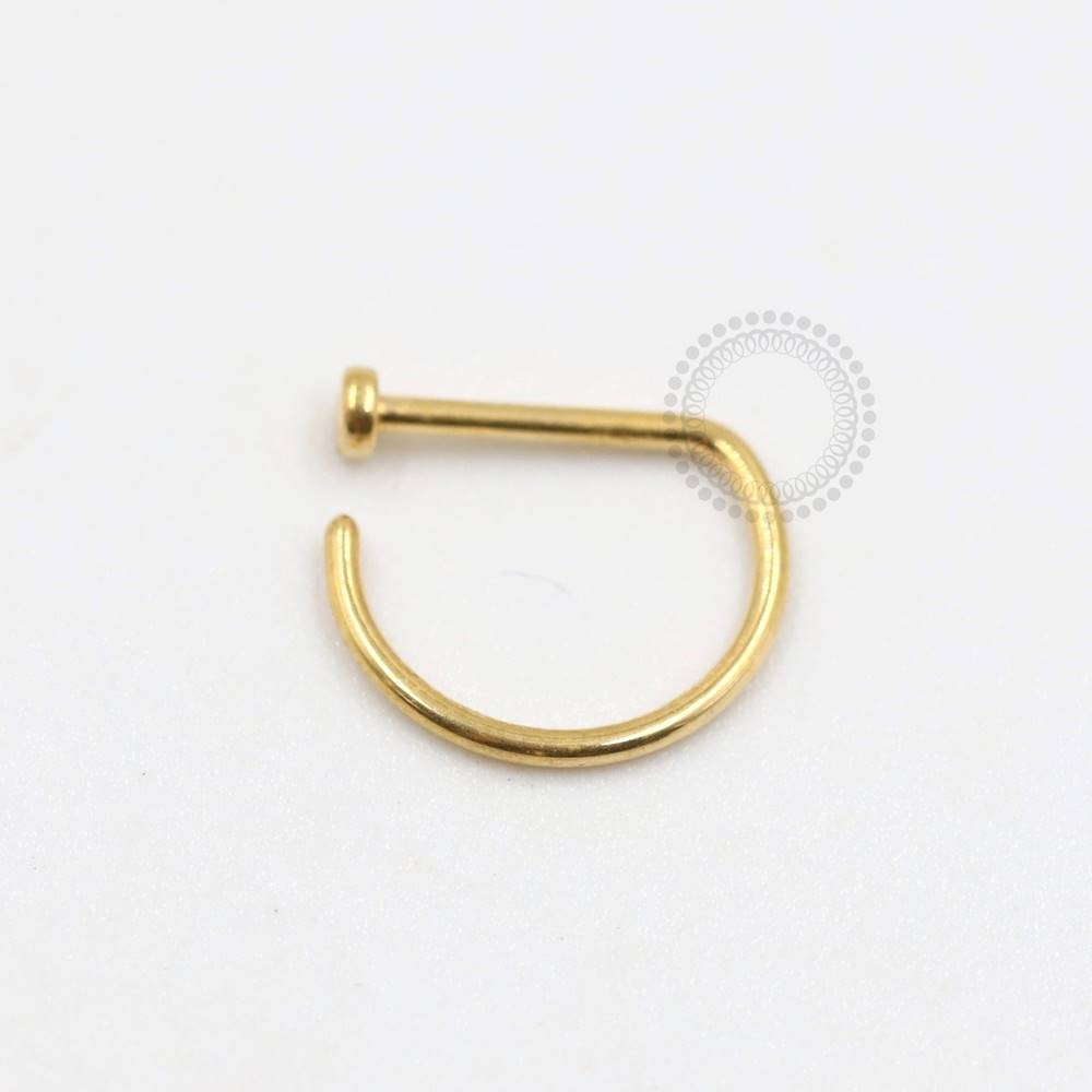 TN221 Nose ring titanium PVD Gold