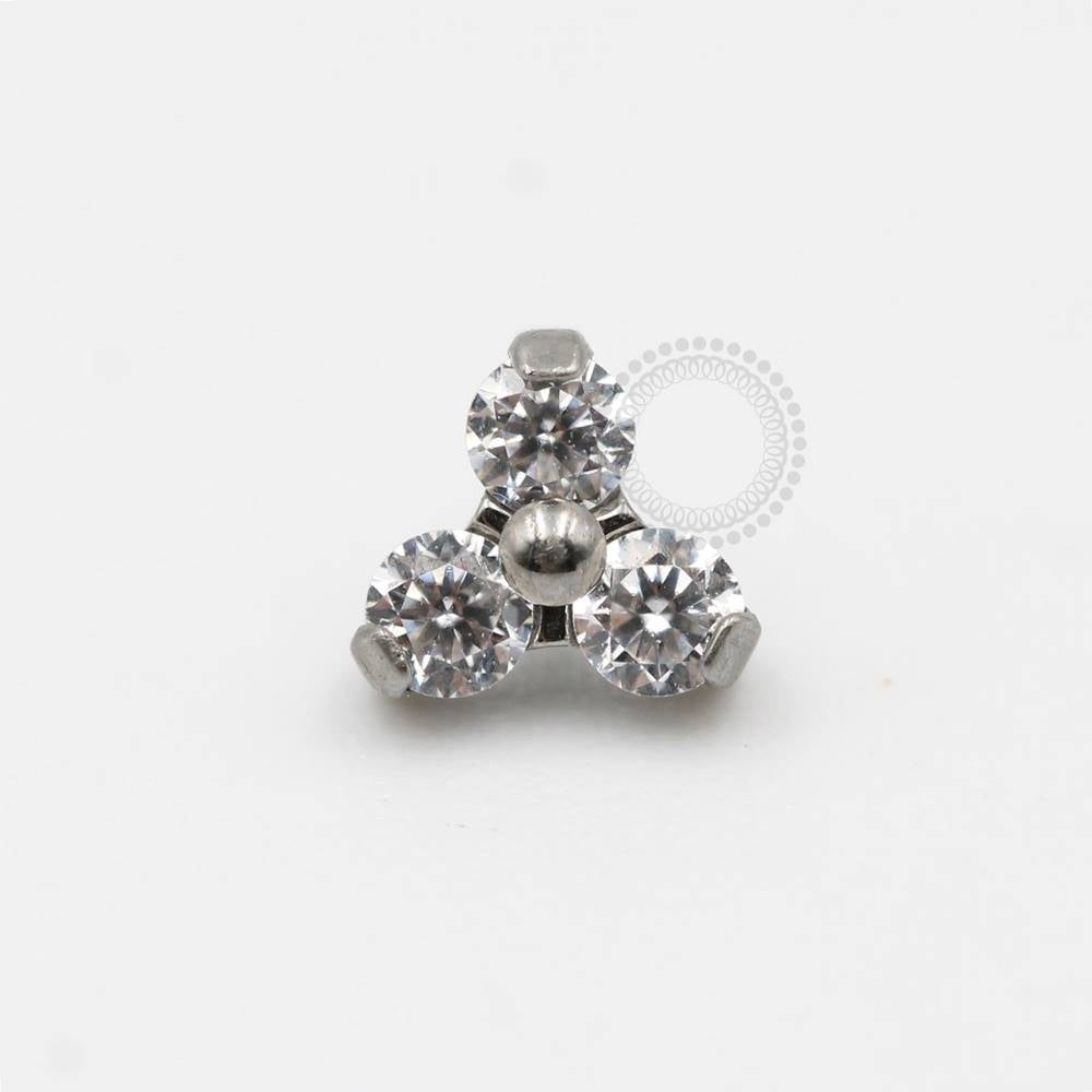 TN226 Top Trinity CZ Crystal Titanium ASTM F136