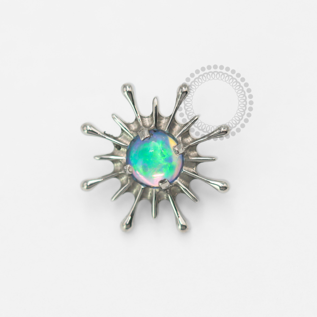 TN1795 Topo Jelly Opala com Espinhos Titânio ASTM F-136