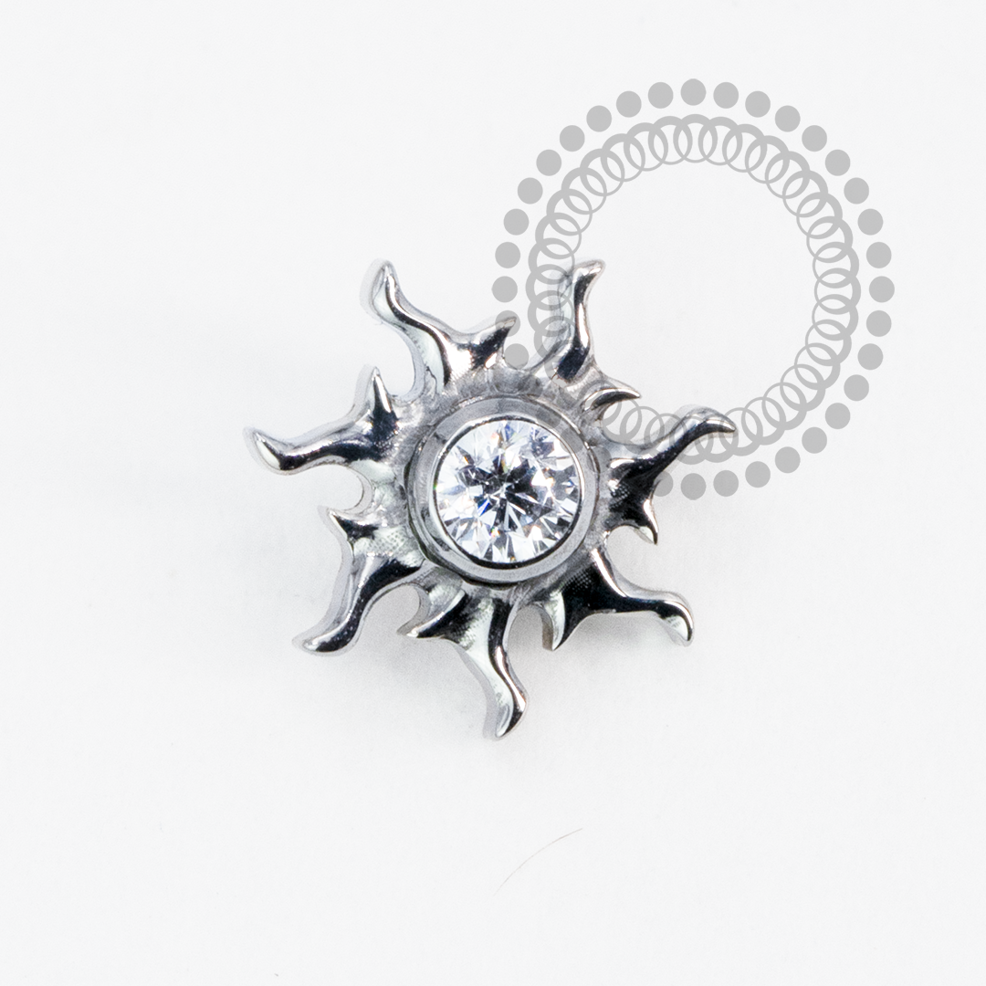 TN2016 Topo Sol Mistico CZ Titânio ASTM F136