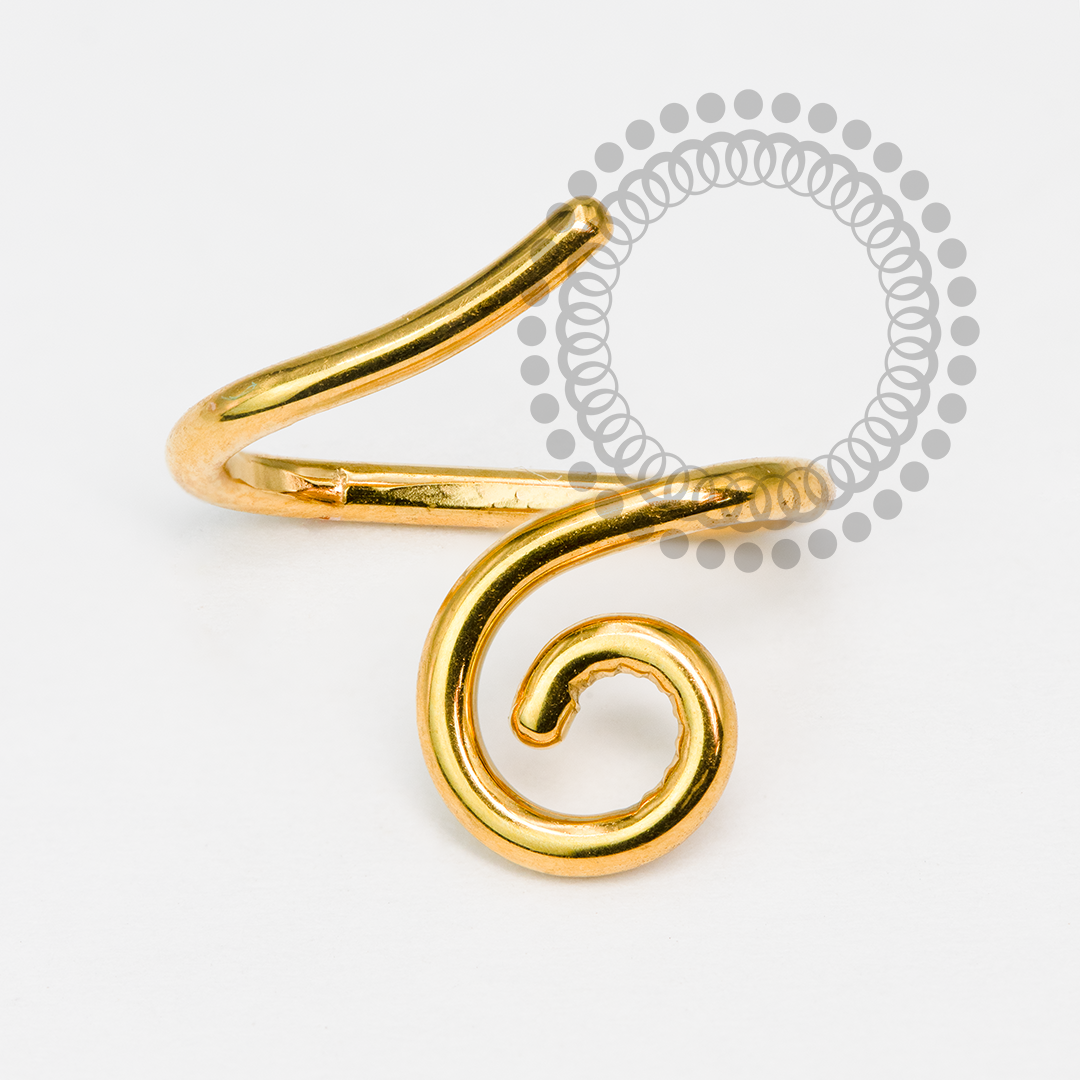 TN2073 Segmento Espiral Bridge Titânio PVD Gold