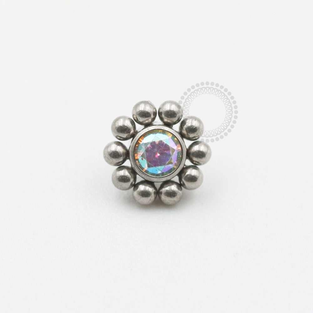 TN576 Topo Sol CZ Boreal Esferas 1.6MM Titânio ASTM F-136