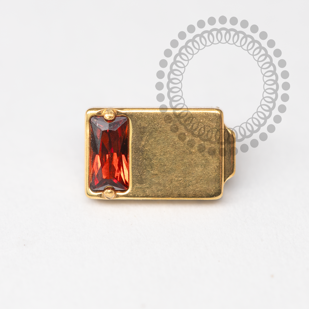 TN2018 Topo Bateria Baixa CZ Titânio PVD Gold