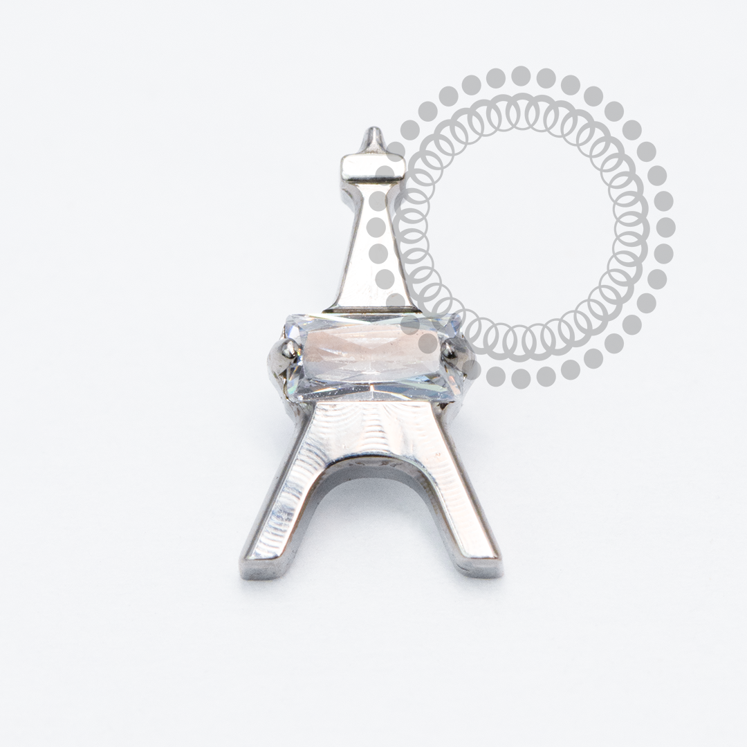 TN2069 Topo Torre Effiel CZ Titânio ASTM F136