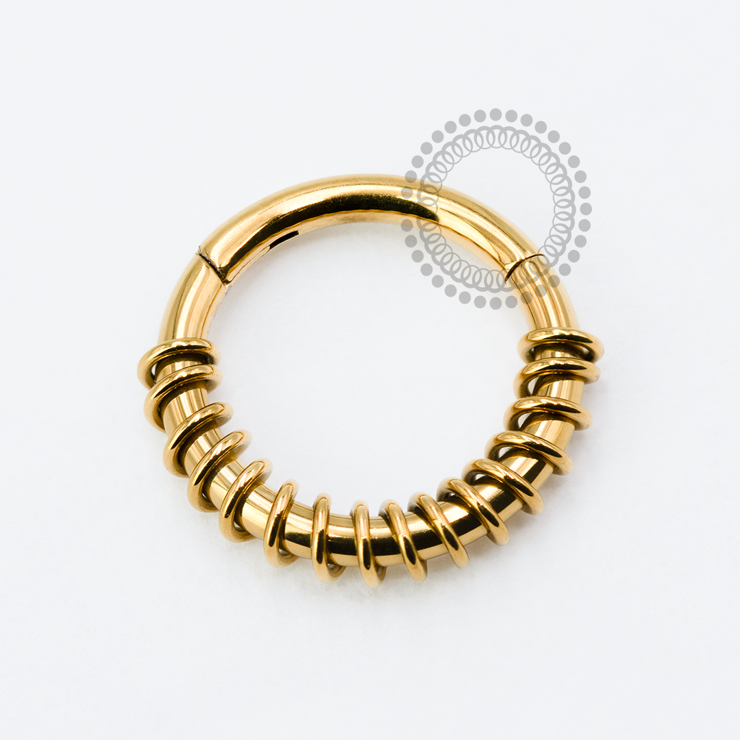 TN1930 Segmento Com Mola Titânio PVD Gold