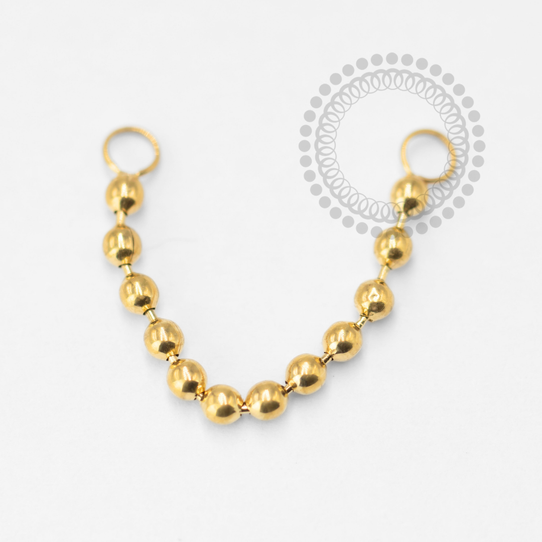 TN1638 Corrente de Esferas Titanio PVD Gold