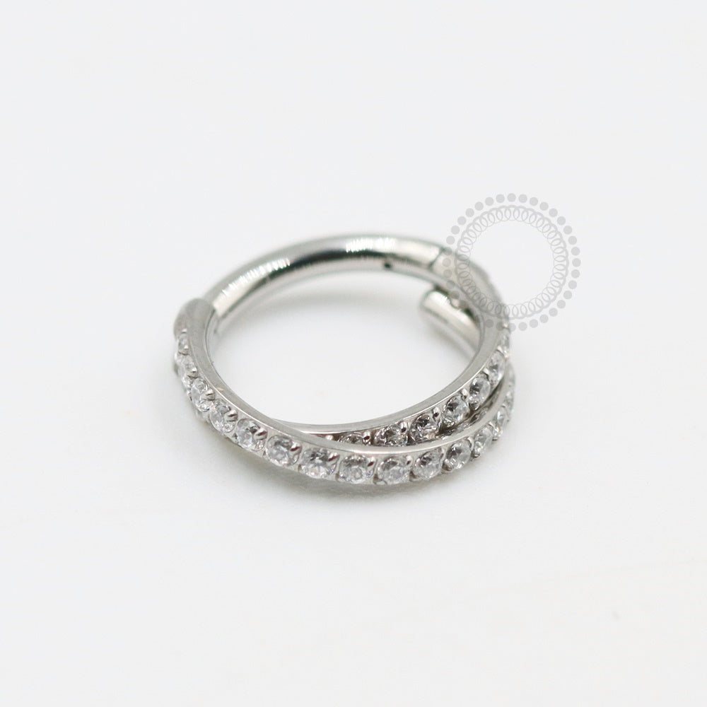 TN655 Segmento Cravejado Entrelaçado Titânio ASTM F136